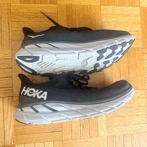 Hoka One One Men's Black and White Athletic Shoes